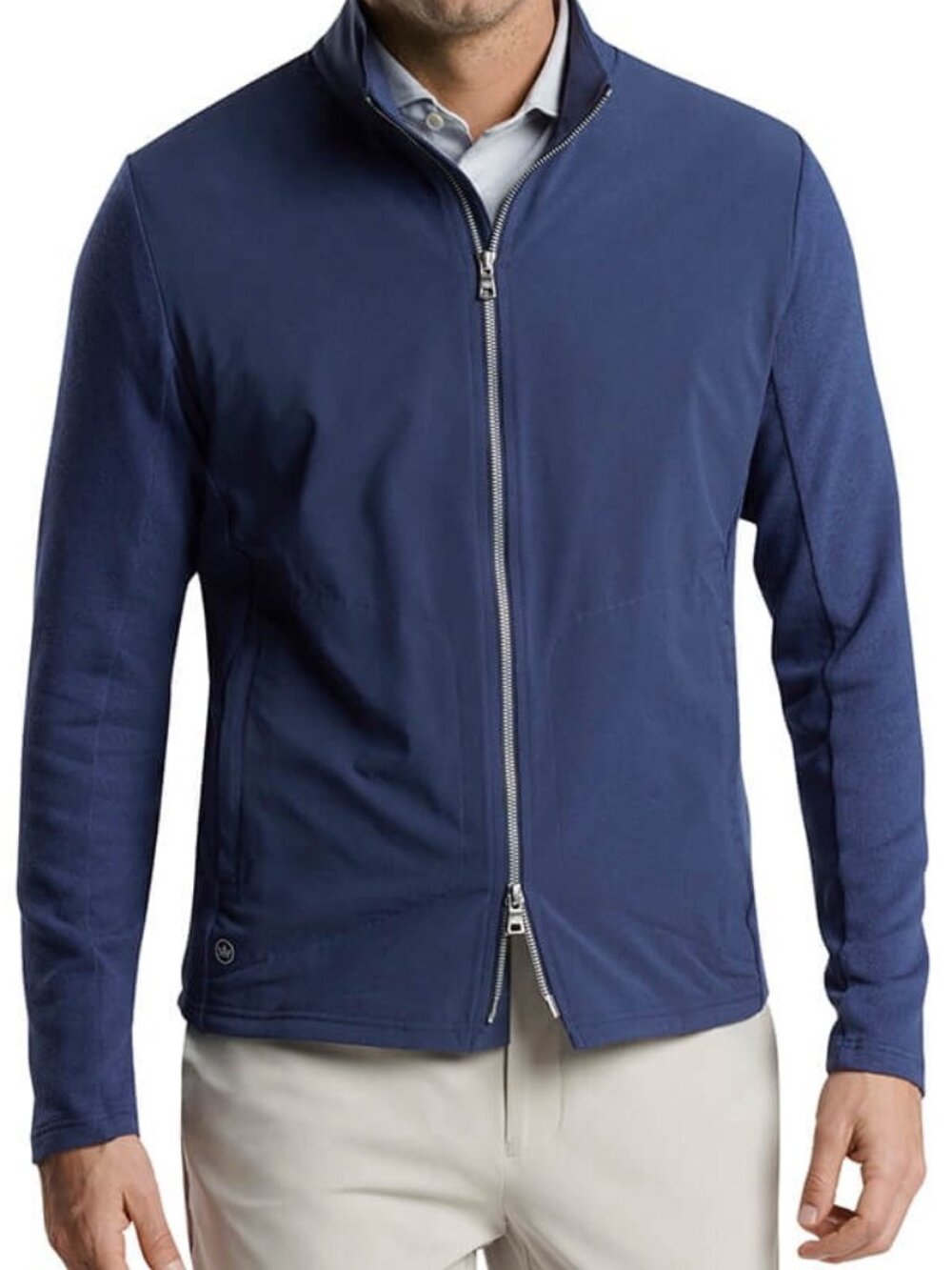 Peter Millar Solstice Performance Hybrid Full-Zip Jacket Navy Blue Men's XXL